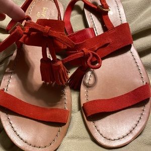 Kate spade New York red tassel sandal size 7